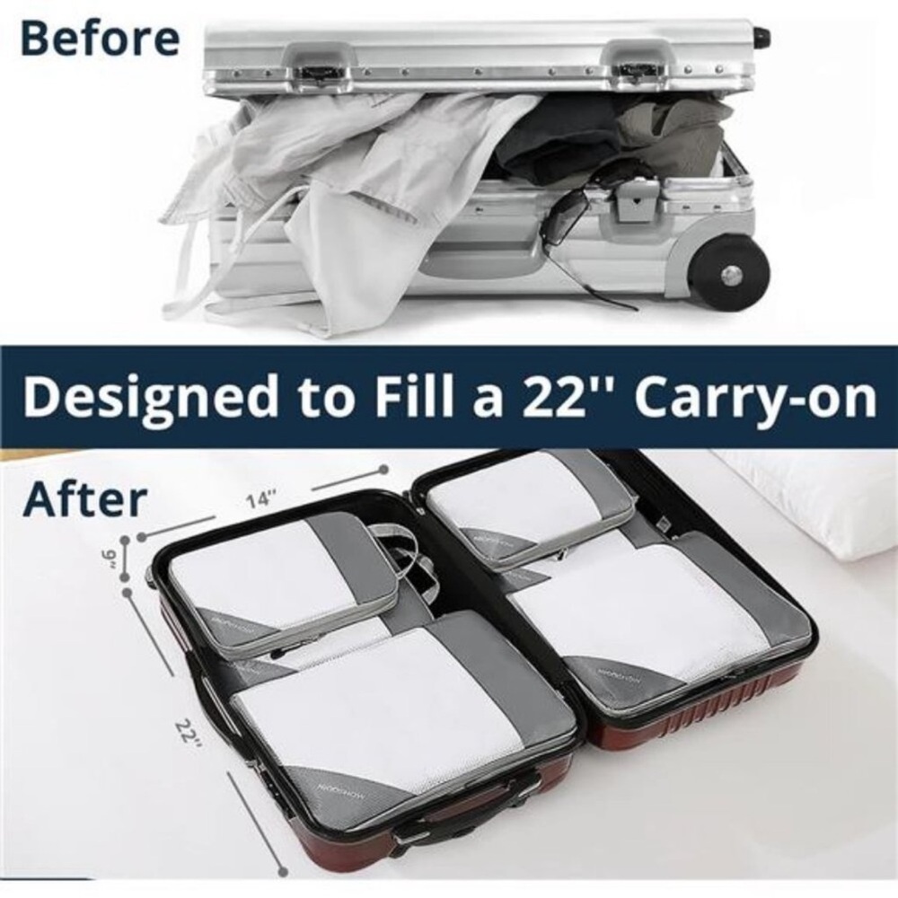 Compression Packing Cubes for Travel,Packing Cubes Compression Travel Essentials - Picture 8 of 8
